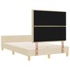 vidaXL Cadre de lit avec t&ecirc;te de lit Cr&egrave;me 120 x 200 cm tissu