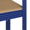 vidaXL &Eacute;tag&egrave;res de rangement &agrave; 5 niveaux 3 pcs Bleu