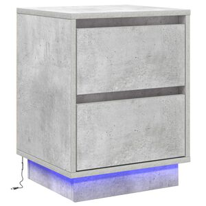 vidaXL Cabinet de chevet Gris b&eacute;ton 39 x 34,5 x 50 cm