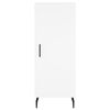 vidaXL Buffet haut Blanc 34,5x34x180 cm Bois d'ing&eacute;nierie