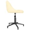 vidaXL Chaises pivotantes &agrave; manger lot de 4 cr&egrave;me velours