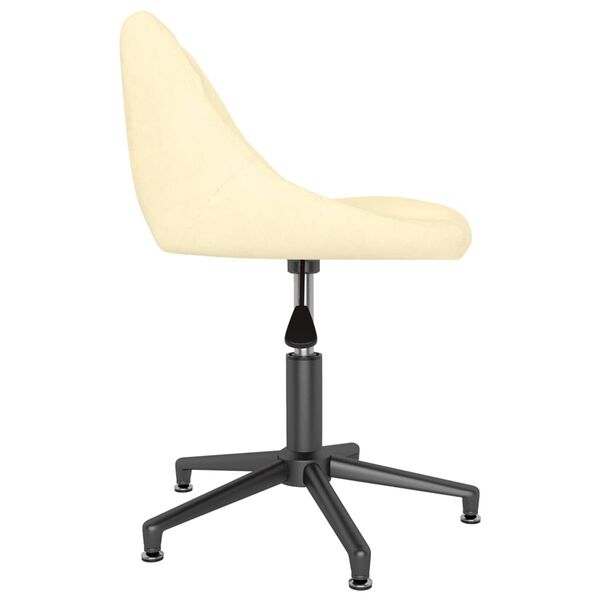 vidaXL Chaises pivotantes &agrave; manger lot de 4 cr&egrave;me velours