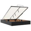 vidaXL Cadre de lit ottoman sans matelas noir 140x200 cm similicuir