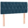 vidaXL T&ecirc;te de lit &agrave; LED Bleu fonc&eacute; 90x7x78/88 cm Velours