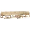 vidaXL Ensemble de canap&eacute;s d'ext&eacute;rieur 8 pc Blanc et Beige