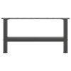 vidaXL Pieds de table basse Anthracite 2 pi&egrave;ces 70 x (30-31) cm Acier