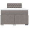 vidaXL Sommier &agrave; lattes de lit avec matelas taupe 120x190 cm tissu