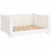 vidaXL Panier pour chien Blanc 65,5 x 50,5 x 28 cm Bois de pin massif