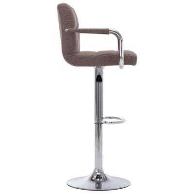 vidaXL Tabouret de bar Taupe Tissu