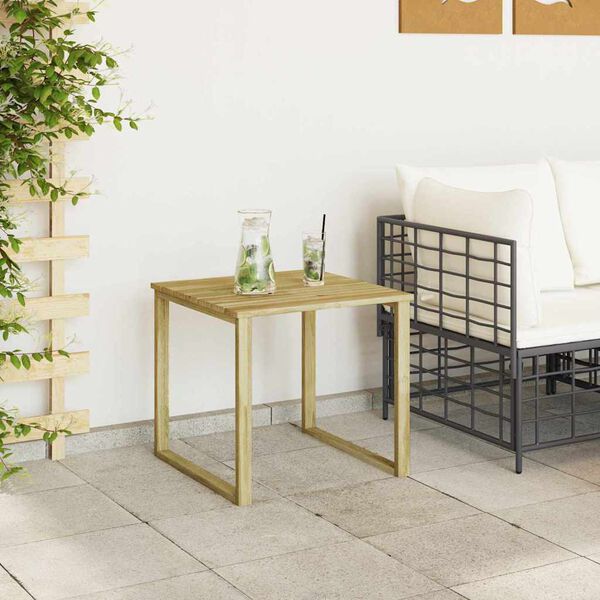 vidaXL table Naturel 50,5 x 50 x 46 cm Pin&egrave;de impr&eacute;gn&eacute;e