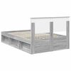 vidaXL Cadre de lit Gris Sonoma 135 x 190 cm Bois d'ing&eacute;nierie