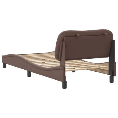 vidaXL Cadre de lit sans matelas marron 90x190 cm similicuir