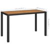 vidaXL Ensemble &agrave; manger d'ext&eacute;rieur 6 pcs R&eacute;sine tress&eacute;e et acacia