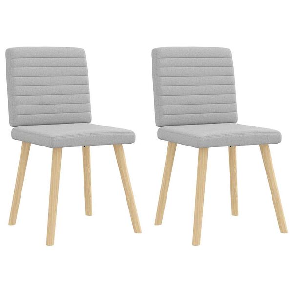 vidaXL Chaises &agrave; manger lot de 2 gris nuage tissu