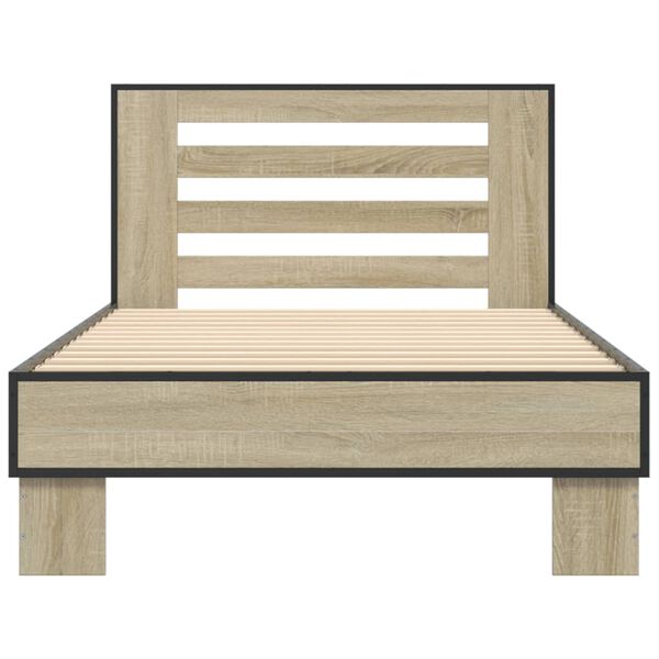 vidaXL Cadre de lit sans matelas ch&ecirc;ne sonoma 90x200 cm