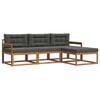 vidaXL Ensemble de canap&eacute;s d'ext&eacute;rieur 4 pc Naturel et Anthracite