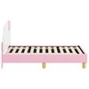 vidaXL Cadre de lit pour tout-petit avec t&ecirc;te de lit Rose 70 x 140 cm