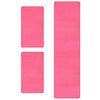vidaXL Tapis de lit Shaggy Poils longs 3 pcs Rose