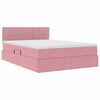 vidaXL Lit de Rangement avec matelas Rose 140 x 190 cm Velours