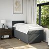 vidaXL Sommier &agrave; lattes de lit avec matelas Gris fonc&eacute; 100x200cm Tissu