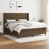vidaXL Sommier &agrave; lattes de lit avec matelas Marron fonc&eacute; 180x200 cm