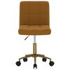 vidaXL Chaises pivotantes &agrave; manger lot de 4 marron velours
