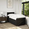 vidaXL Sommier &agrave; lattes de lit avec matelas Noir 90x190 cm Tissu