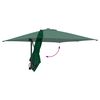 vidaXL Parasol de jardin Vert 248,5 x 247,5 x 160 cm