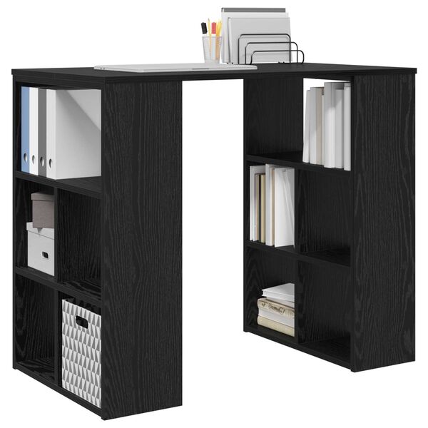 vidaXL Bureau Chêne noir 90 x 50 x 75 cm Bois d'ingénierie