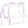 vidaXL &Eacute;tag&egrave;re Murale Ch&ecirc;ne noir 30 x 25 x 30 cm Bois d'ing&eacute;nierie