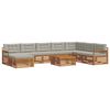 vidaXL Ensemble de canap&eacute;s d'ext&eacute;rieur 9 pcs Gris Naturel et Clair