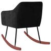 vidaXL Chaise &agrave; bascule Noir Velours