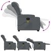 vidaXL Fauteuil inclinable de massage &eacute;lectrique gris similicuir
