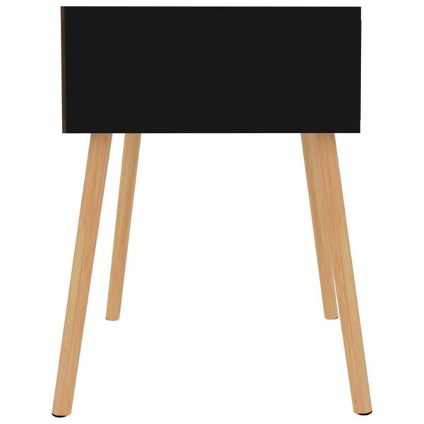 vidaXL Table de chevet Noir 40x40x56 cm Bois d'ing&eacute;nierie