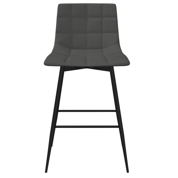 vidaXL Tabourets de bar lot de 2 gris fonc&eacute; velours