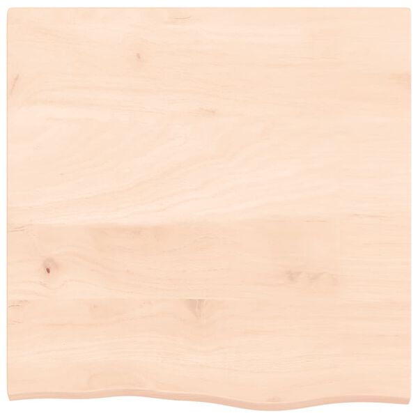 vidaXL Dessus de table 60x60x2 cm bois de ch&ecirc;ne massif non trait&eacute;