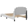 vidaXL Cadre de lit Viana sans matelas blanc 100x200 cm similicuir