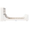 vidaXL Lit biblioth&egrave;que sans matelas blanc 140x200 cm bois massif