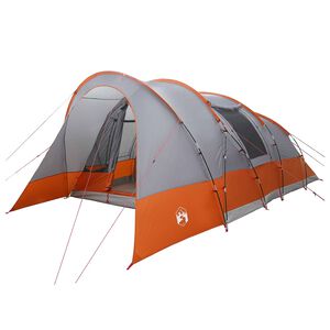 vidaXL Tente tunnel 560 x 395 x 212 cm Gris et orange