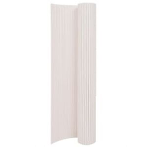 vidaXL Cl&ocirc;ture de jardin double face 90x400 cm Blanc