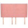 vidaXL T&ecirc;te de lit avec oreilles Rose 147x23x118/128 cm Velours