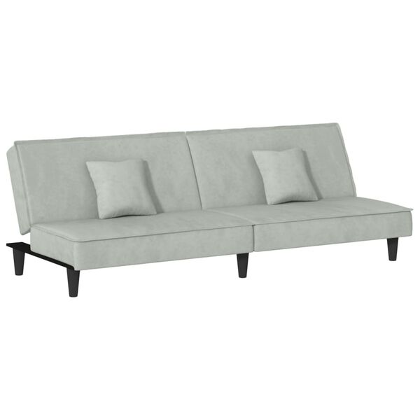 vidaXL Canap&eacute;-lit gris clair Velours