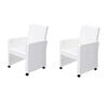 vidaXL Chaises &agrave; manger lot de 2 blanc similicuir
