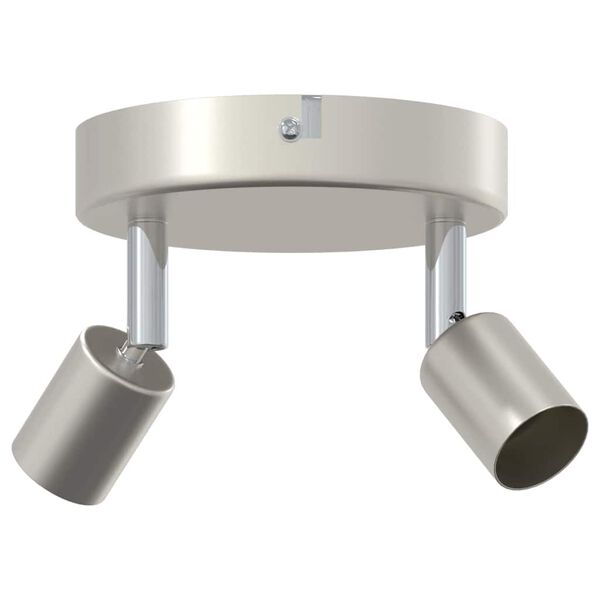 vidaXL Spot de plafond avec des projecteurs Nickel 12 x 8 cm Acier