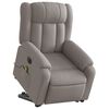 vidaXL Fauteuil inclinable de massage &eacute;lectrique Taupe Tissu