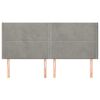 vidaXL T&ecirc;te de lit avec oreilles Gris clair 203x16x118/128 cm Velours