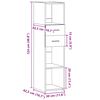 vidaXL Buffet haut sonoma gris 30x42,5x124 cm bois d'ing&eacute;nierie