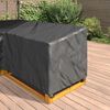 vidaXL Housse pour meubles Noir 250 x 180 x 80 cm Tissu Oxford 600D