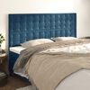 vidaXL T&ecirc;te de lit Bleu fonc&eacute; 180 x 5 x 118/128 cm Velours