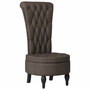 vidaXL Fauteuil &agrave; pantoufle Gris fonc&eacute; 56,5 x 70 x 110 cm Simili daim